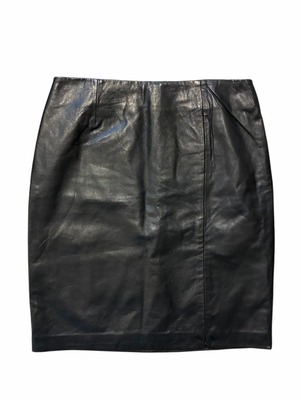 NEW VINTAGE Express World Brand Genuine Leather Pencil Skirt Women's Size 9/10